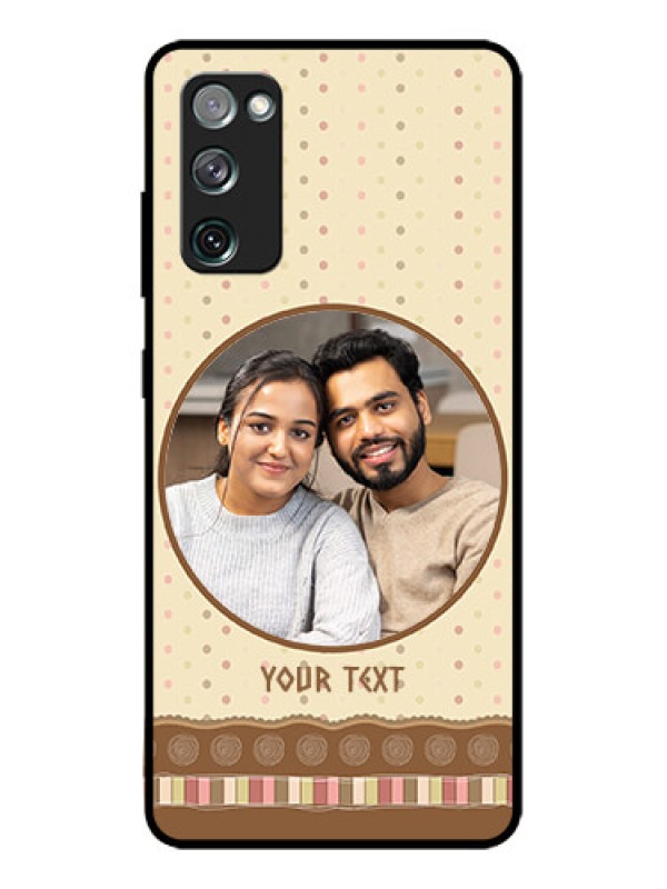 Custom Galaxy S20 FE Custom Metal Phone CaseBrown Dotted Mobile Case Design