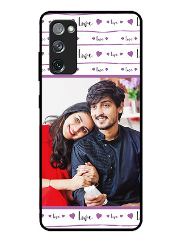 Custom Galaxy S20 FE Custom Metal Phone CaseCouples Heart Design