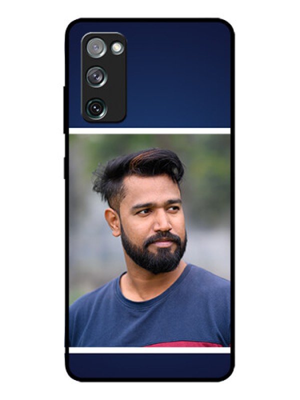 Custom Galaxy S20 FE Custom Metal Phone CaseSimple Royal Blue Design