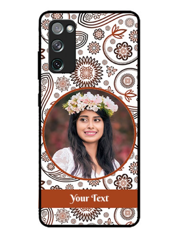 Custom Galaxy S20 FE Custom Metal Phone CaseAbstract Flower Design