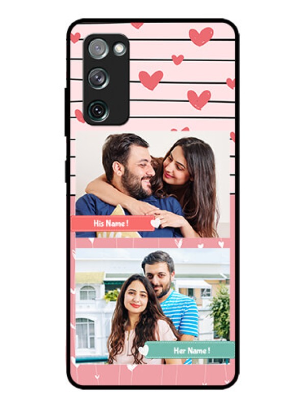 Custom Galaxy S20 FE Custom Metal Phone CasePhoto With Heart Design