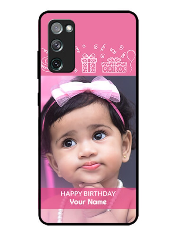 Custom Galaxy S20 FE Custom Metal Phone CaseWith Birthday Line Art Design