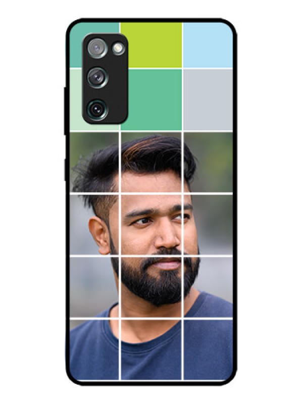 Custom Galaxy S20 FE Custom Metal Phone CaseWith White Box Pattern