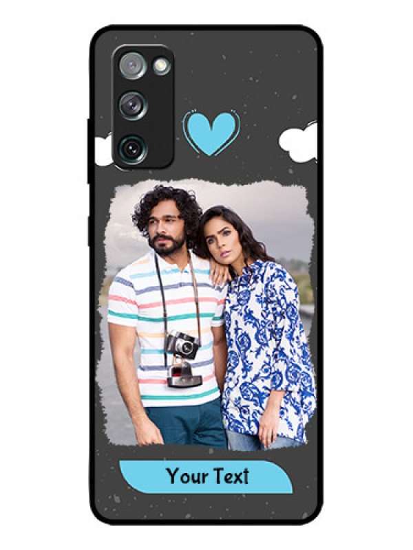 Custom Galaxy S20 FE Custom Metal Phone CaseSplashes With Love Doodles Design
