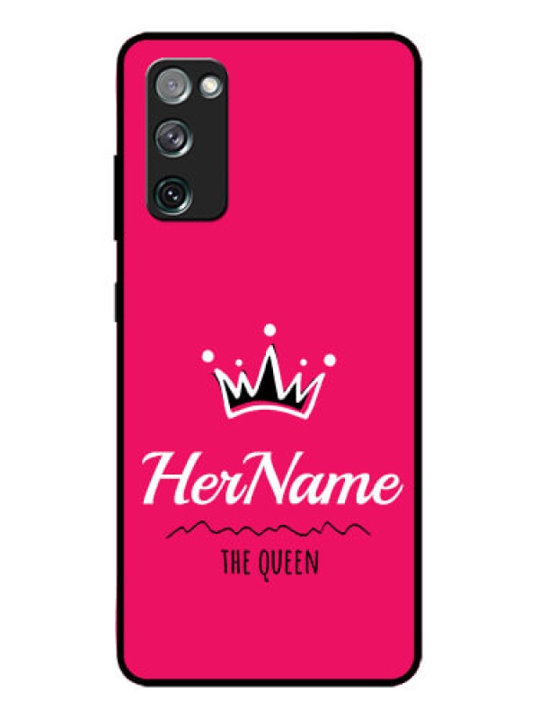 Custom Galaxy S20 FE Custom Metal Phone CaseQueen With Name Design