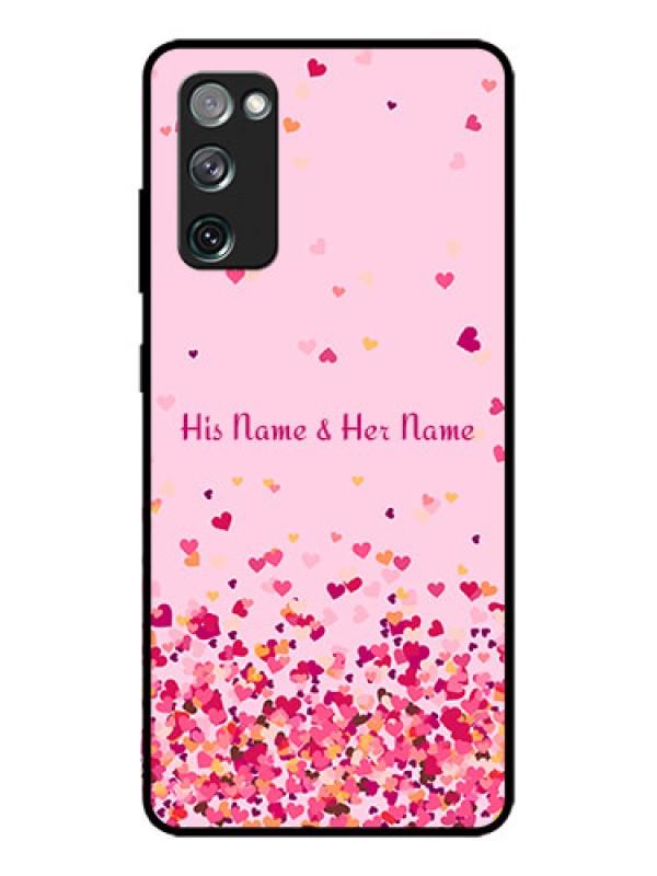 Custom Galaxy S20 FE Custom Metal Phone CaseFloating Hearts Design