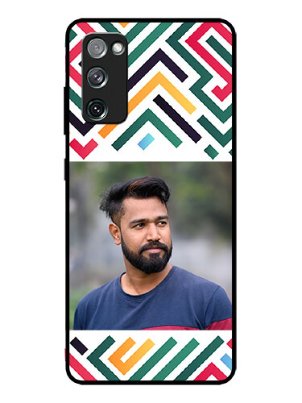 Custom Galaxy S20 FE Custom Metal Phone CaseColorful Maze Pattern Design