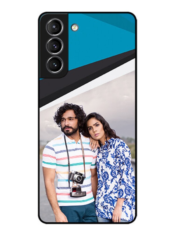 Custom Galaxy S21 Plus Custom Metal Phone Case - Simple Pattern Photo Upload Design