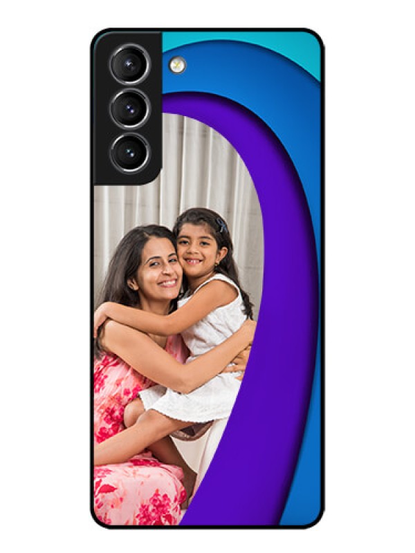 Custom Galaxy S21 Plus Custom Metal Phone Case - Simple Pattern Design