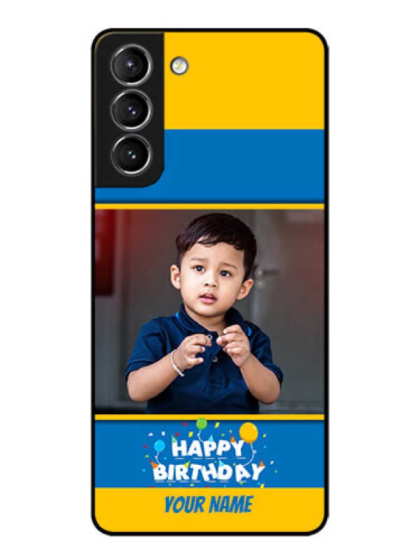 Custom Galaxy S21 Plus Custom Metal Phone Case - Birthday Wishes Design