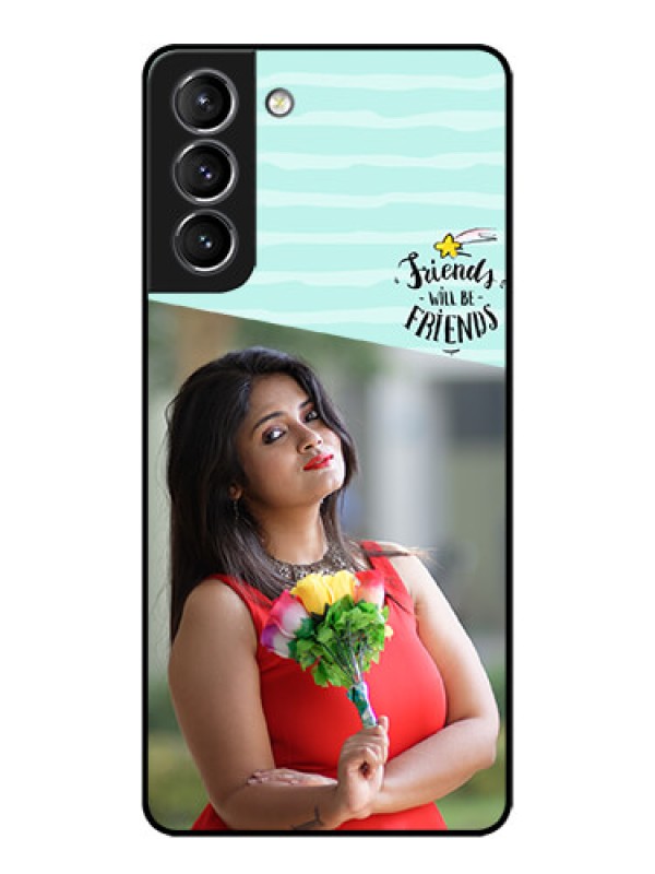 Custom Galaxy S21 Plus Custom Metal Phone Case - Friends Picture Icon Design