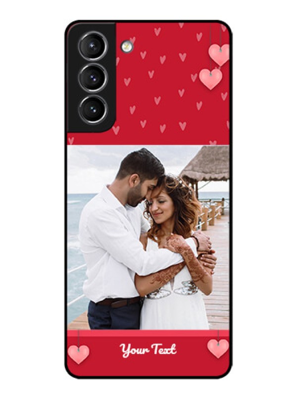 Custom Galaxy S21 Plus Custom Metal Phone Case - Valentines Day Design