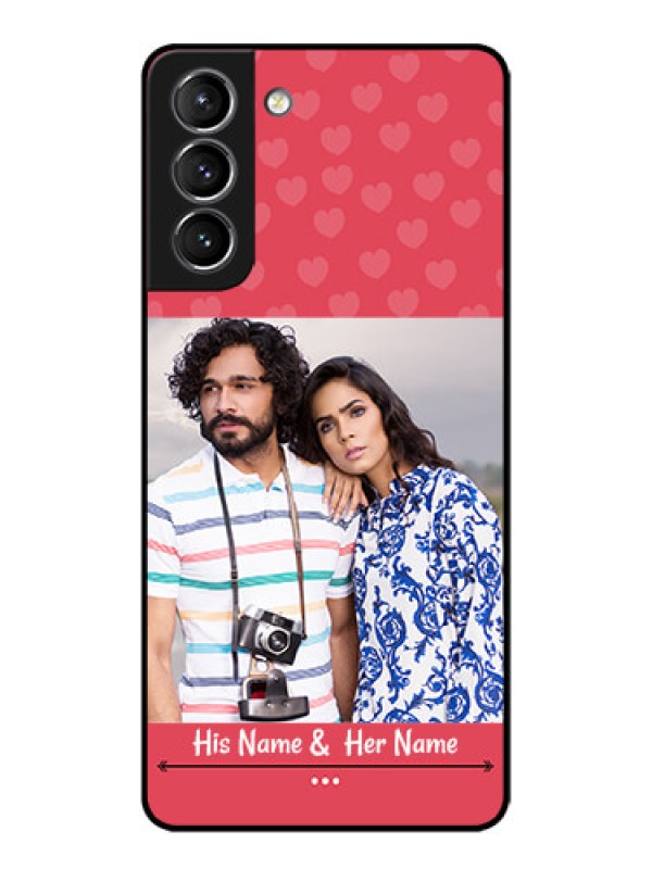 Custom Galaxy S21 Plus Custom Metal Phone Case - Simple Love Design