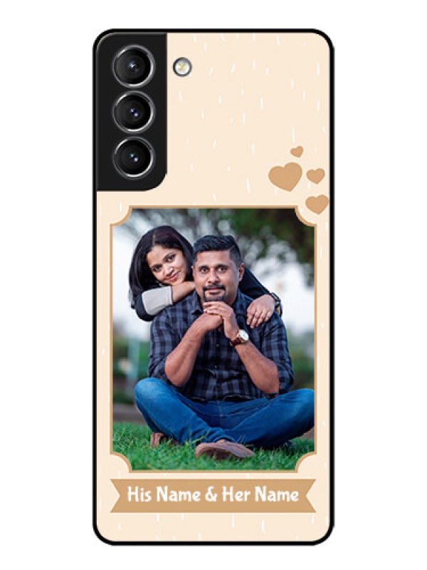 Custom Galaxy S21 Plus Custom Metal Phone Case - With Confetti Love Design