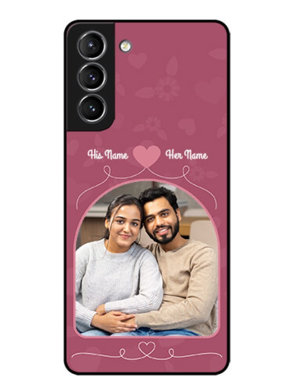 Custom Galaxy S21 Plus Custom Metal Phone Case - Love Floral Design