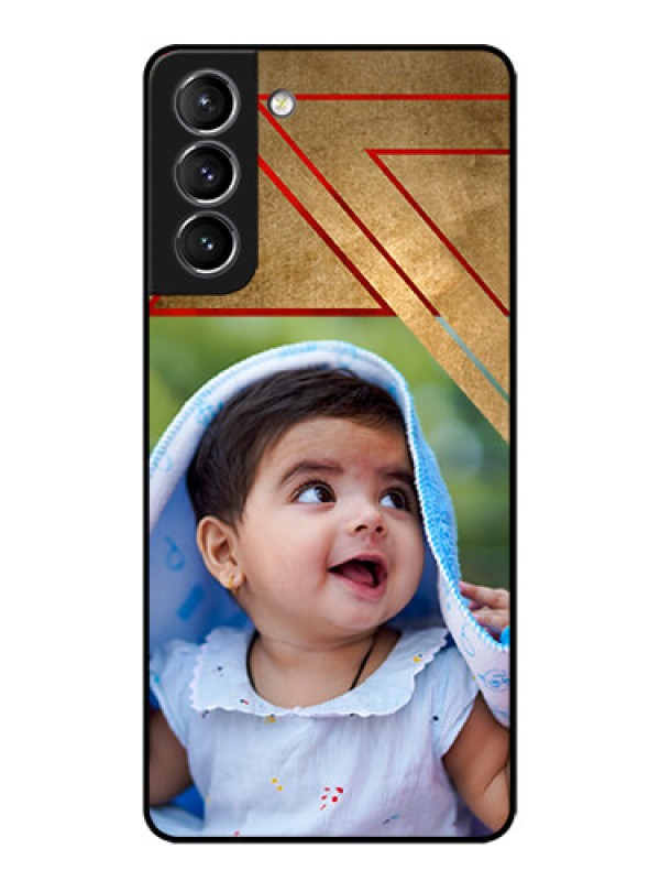 Custom Galaxy S21 Plus Custom Metal Phone Case - Gradient Abstract Texture Design