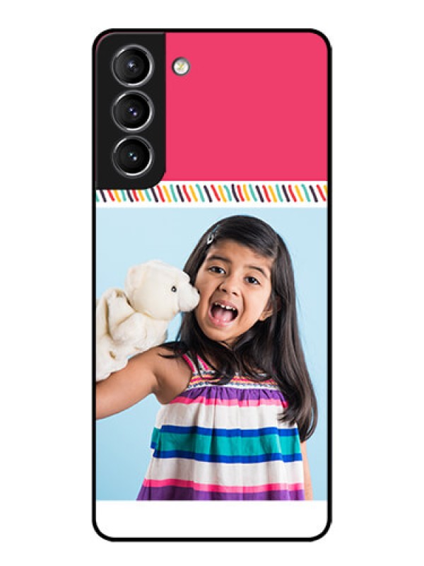 Custom Galaxy S21 Plus Custom Metal Phone Case - Line Art Design