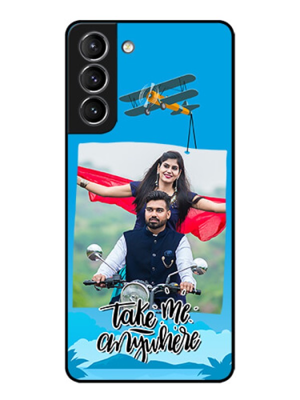 Custom Galaxy S21 Plus Custom Metal Phone Case - Traveller Design