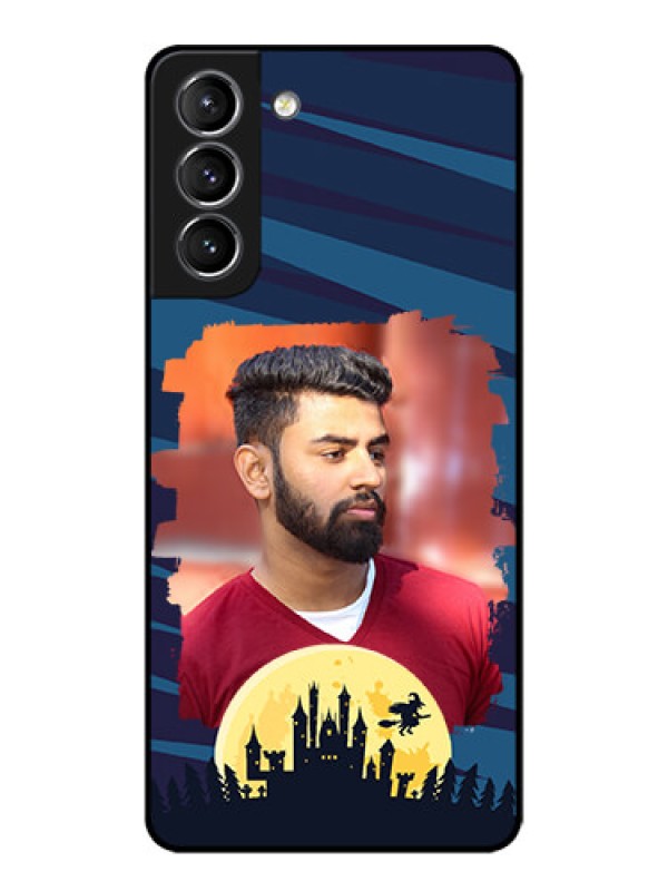 Custom Galaxy S21 Plus Custom Metal Phone Case - Halloween Witch Design