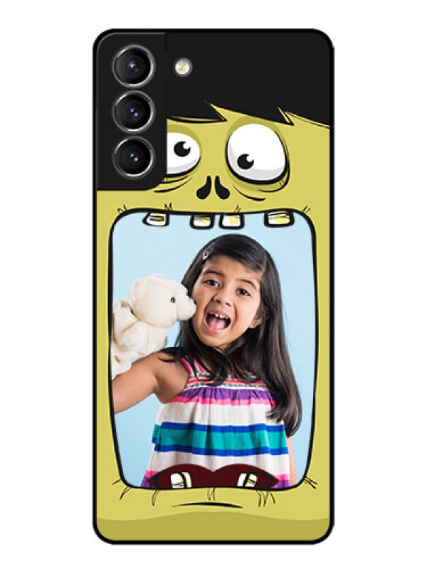 Custom Galaxy S21 Plus Custom Metal Phone Case - Cartoon Monster Back Case Design