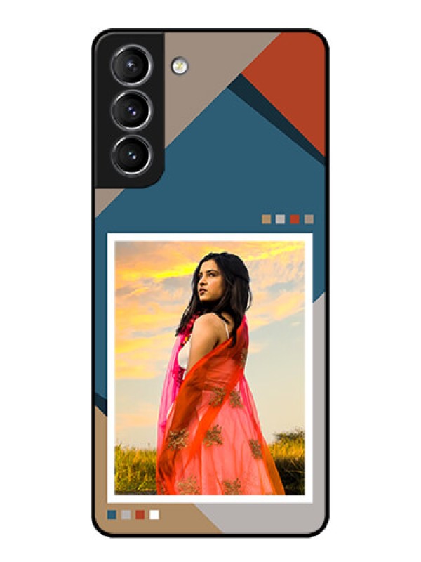 Custom Galaxy S21 Plus Custom Metal Phone Case - Retro Color Pallet Design