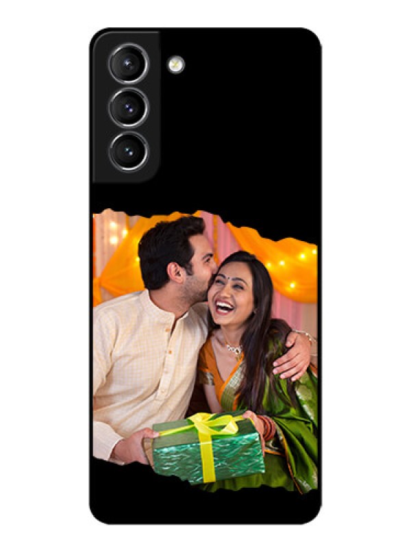 Custom Galaxy S21 Plus Custom Metal Phone Case - Tear - Off Design