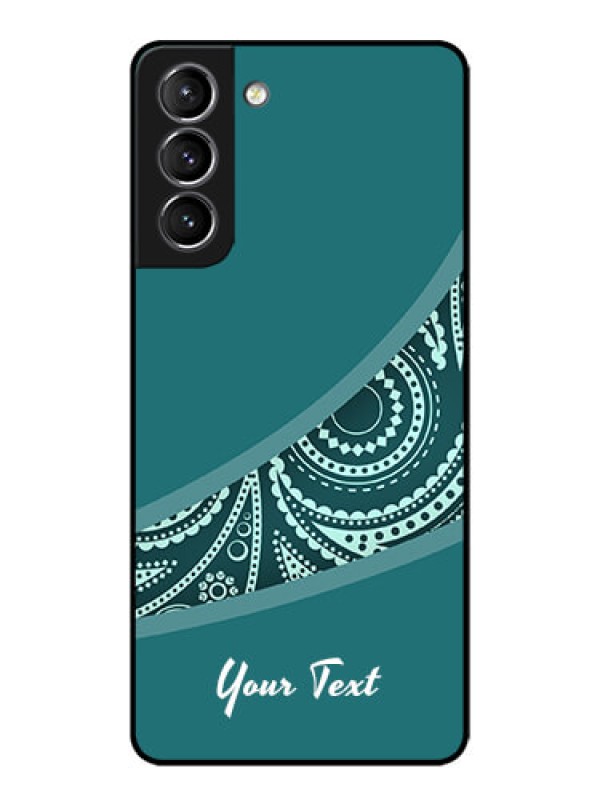 Custom Galaxy S21 Plus Custom Metal Phone Case - Semi Visible Floral Design
