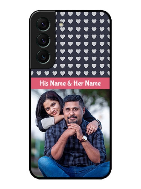 Custom Galaxy S22 5G Custom Metal Phone CaseLove Symbols Design