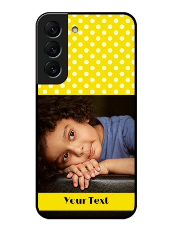 Custom Galaxy S22 5G Custom Metal Phone CaseBright Yellow Case Design