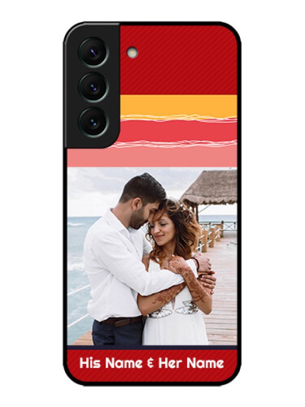 Custom Galaxy S22 5G Custom Metal Phone CaseColorful Case Design