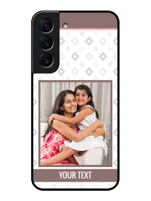 Custom Galaxy S22 5G Custom Metal Phone CaseSimple Diamond Design