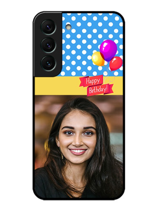 Custom Galaxy S22 5G Custom Metal Phone CaseHappy Birthday Design