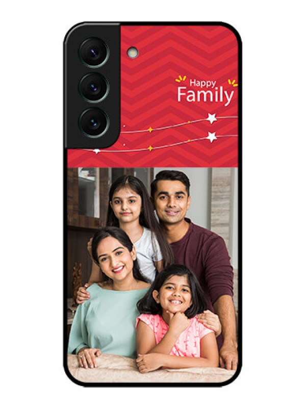 Custom Galaxy S22 5G Custom Metal Phone CaseHappy Family Design
