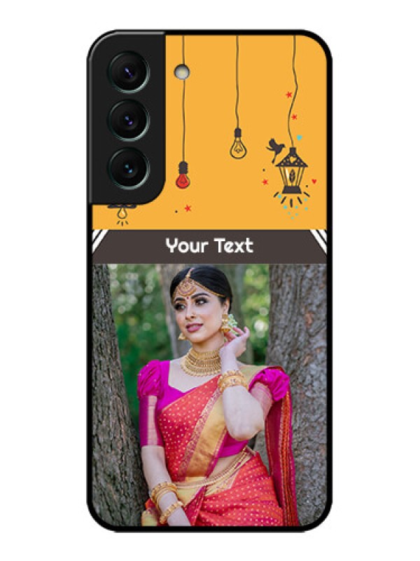 Custom Galaxy S22 5G Custom Metal Phone CaseWith Family Picture And Icons