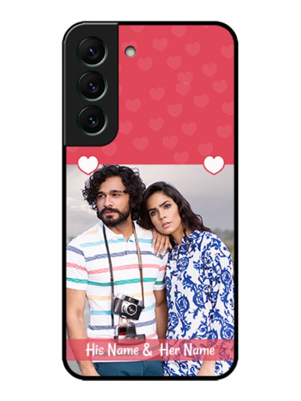 Custom Galaxy S22 5G Custom Metal Phone CaseSimple Love Design