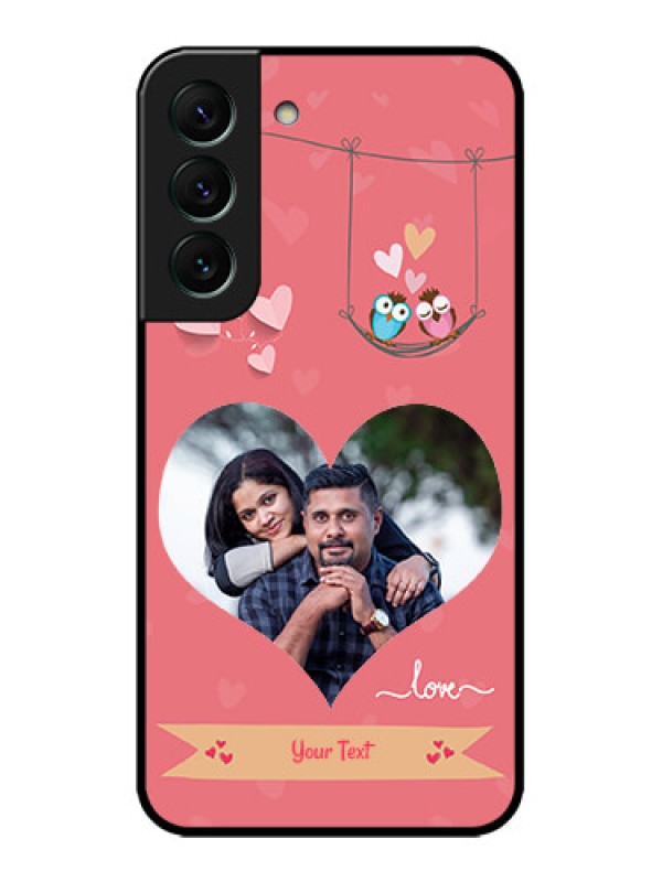 Custom Galaxy S22 5G Custom Metal Phone CasePeach Color Love Design