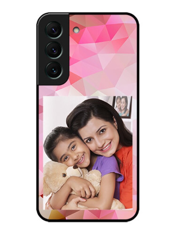 Custom Galaxy S22 5G Custom Metal Phone CaseAbstract Triangle Design