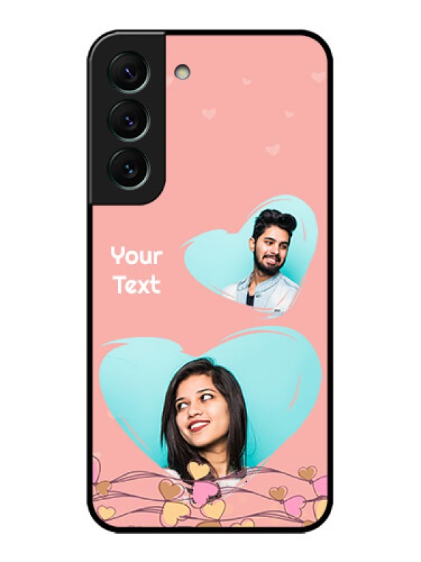 Custom Galaxy S22 5G Custom Metal Phone CaseLove Doodle Design