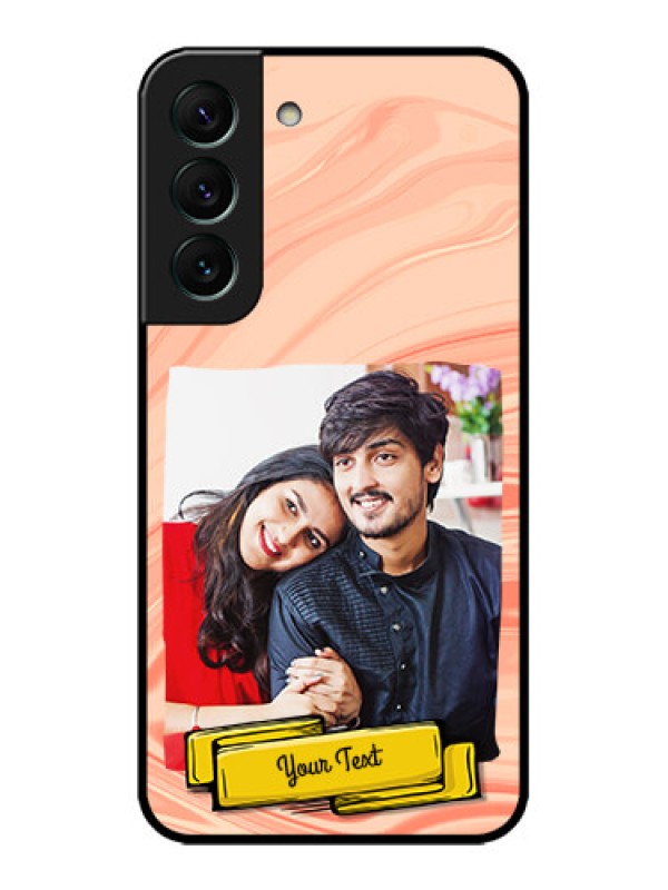 Custom Galaxy S22 5G Custom Metal Phone CaseMarble Texture Design