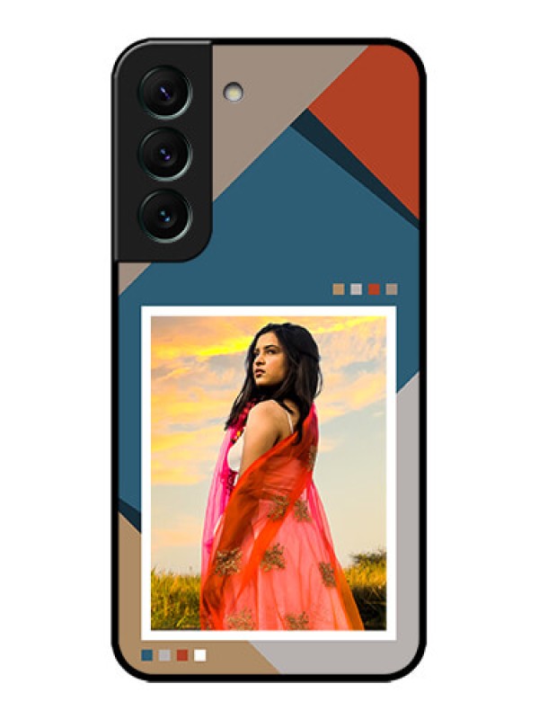 Custom Galaxy S22 5G Custom Metal Phone CaseRetro Color Pallet Design