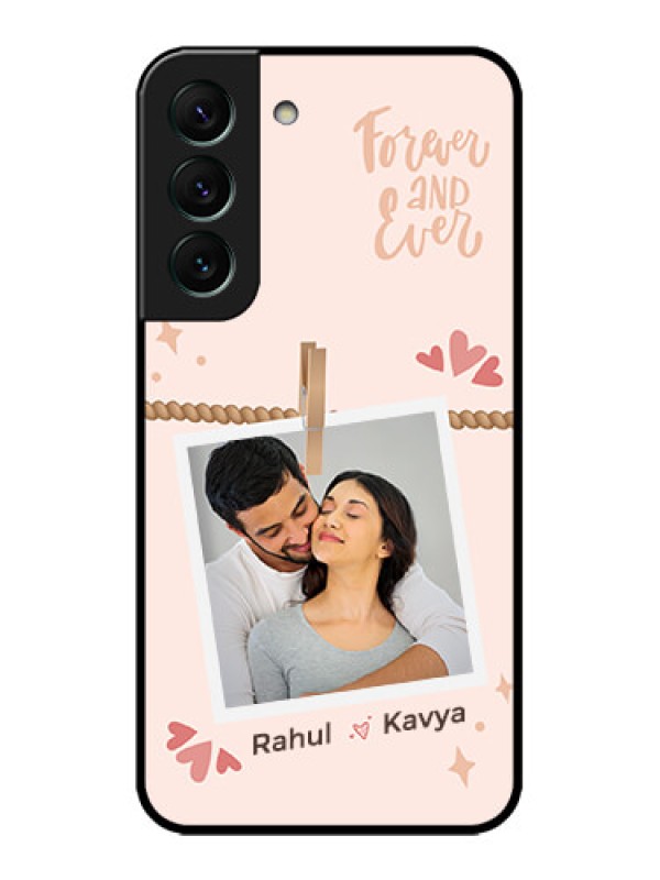 Custom Galaxy S22 5G Custom Metal Phone CaseForever And Ever Love Design