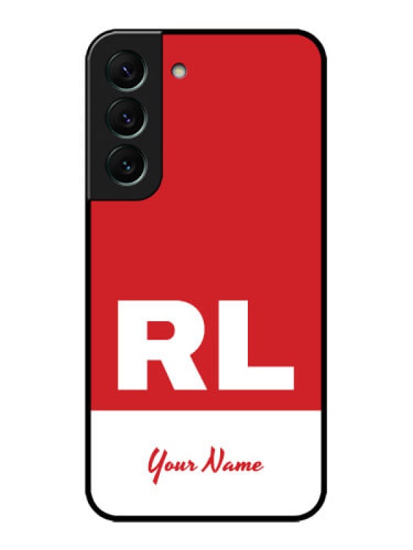 Custom Galaxy S22 5G Custom Metal Phone CaseDual Tone Custom Text Design