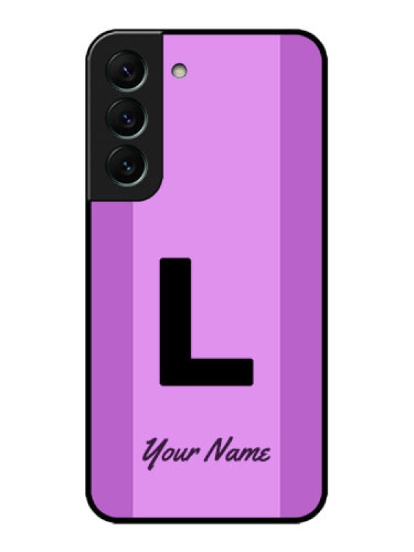 Custom Galaxy S22 5G Custom Metal Phone CaseTricolor Custom Text Design