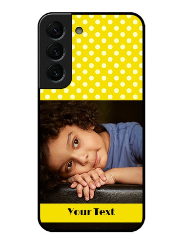 Custom Galaxy S22 Plus 5G Custom Metal Phone CaseBright Yellow Case Design
