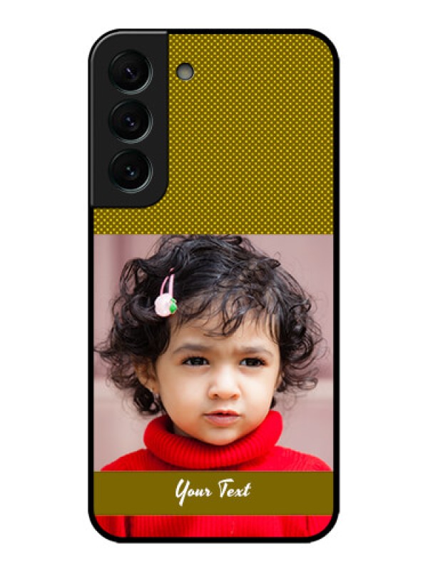 Custom Galaxy S22 Plus 5G Custom Metal Phone CaseSimple Green Color Design