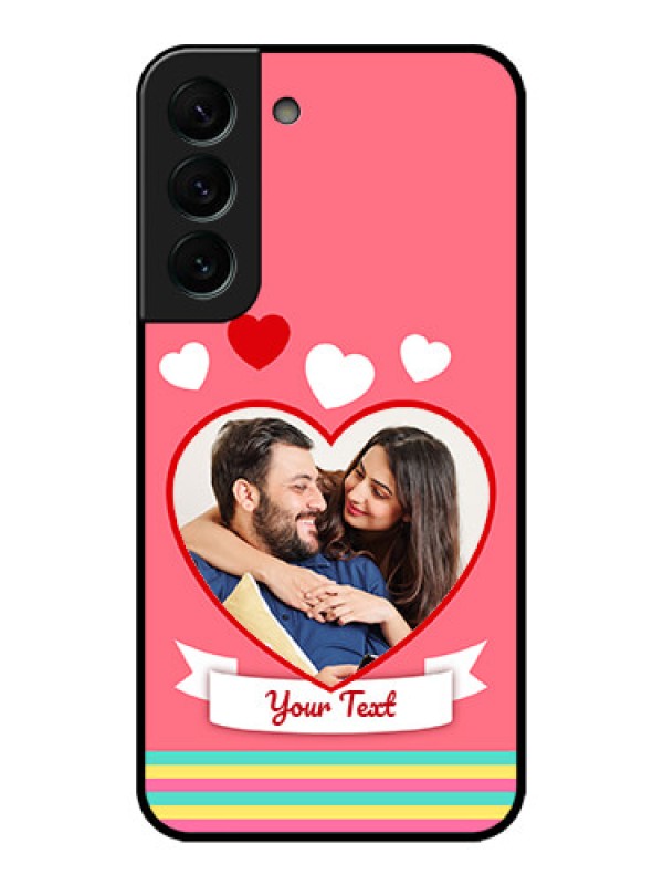 Custom Galaxy S22 Plus 5G Custom Metal Phone CaseLove Shapes Doodle Design