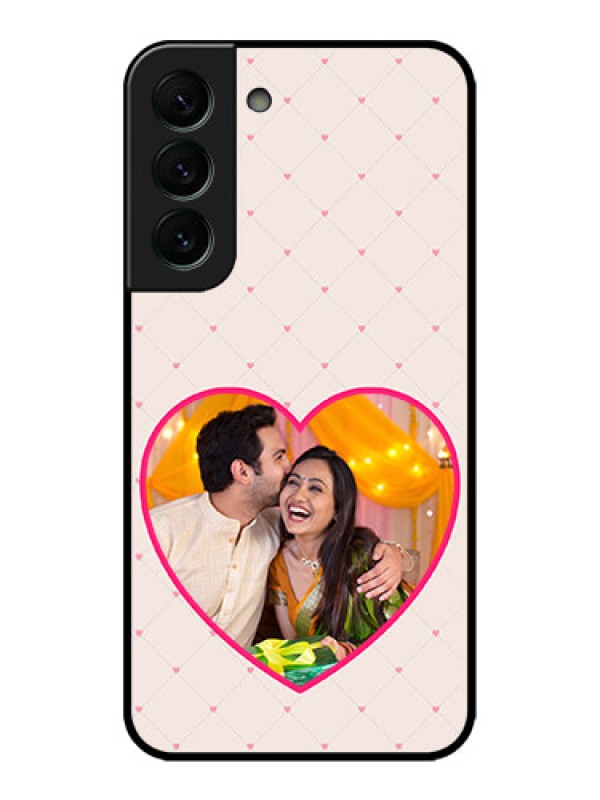 Custom Galaxy S22 Plus 5G Custom Metal Phone CaseHeart Shape Design