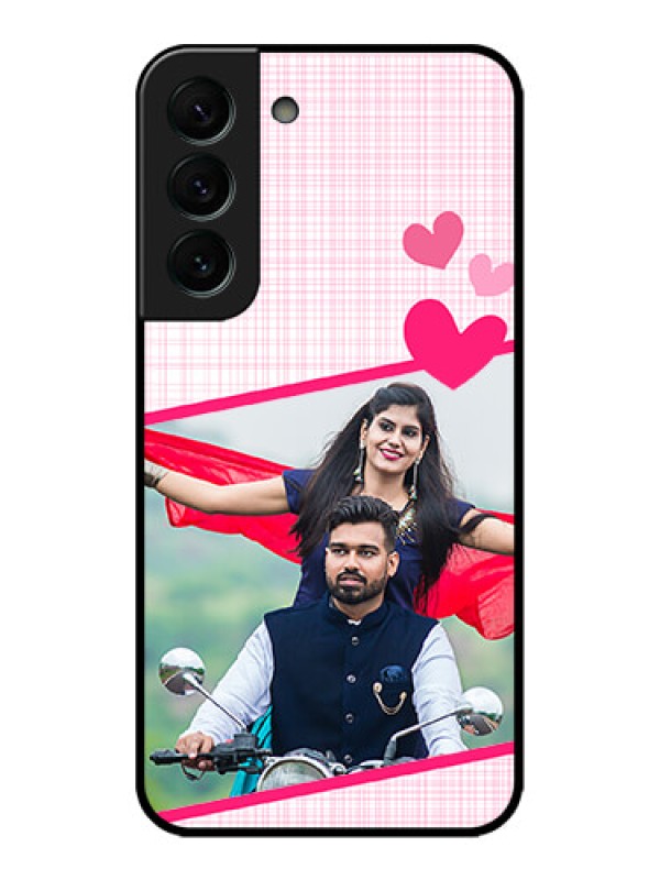 Custom Galaxy S22 Plus 5G Custom Metal Phone CaseLove Shape Heart Design