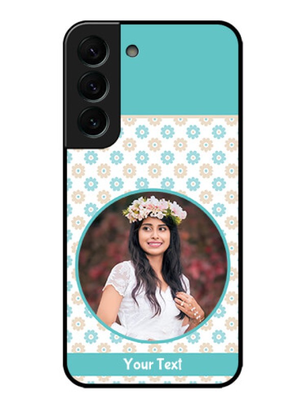 Custom Galaxy S22 Plus 5G Custom Metal Phone CaseBeautiful Flowers Design