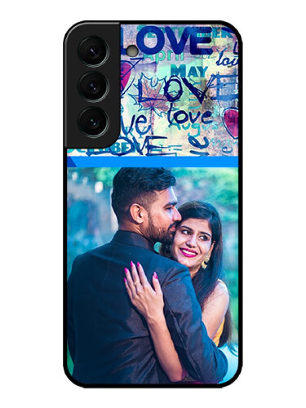 Custom Galaxy S22 Plus 5G Custom Metal Phone CaseColorful Love Design